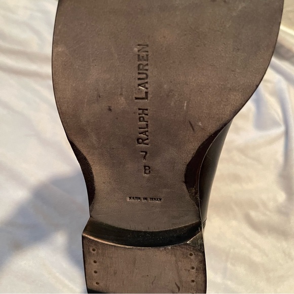 Ralph Lauren Collection made in Italy mid calf leather equestrian like boots, 7B - Picture 4 of 13